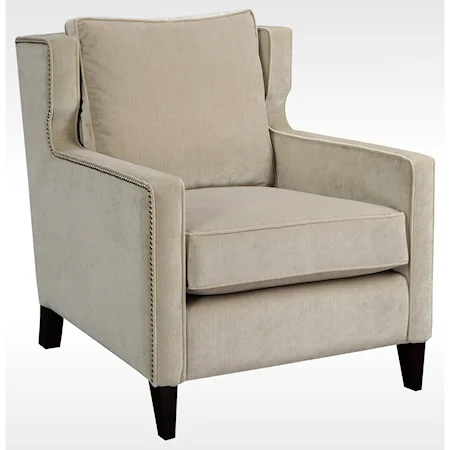 Transitional Upholstered Chair with Nailhead Trim